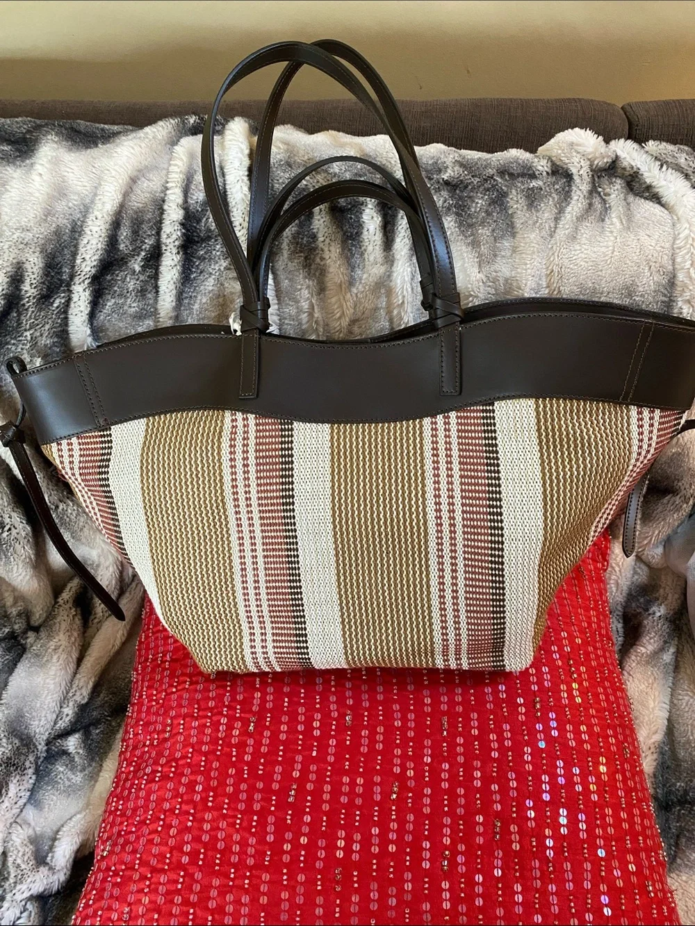 Divina Firenze Genuine Leather Made in Italy 🇮🇹 Large Tote NWT